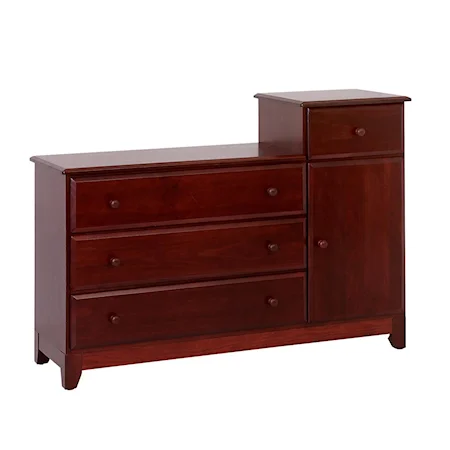 4 Drawer Combo Dresser with Door